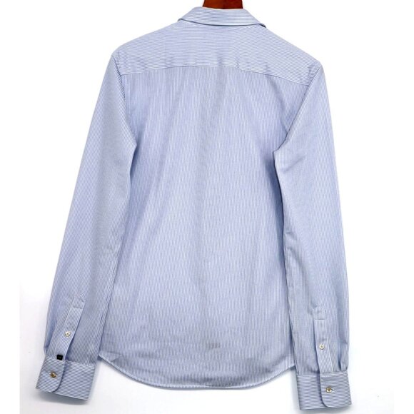 Scotch & Soda Mens Slim Fit Amsterdam Striped Dress Shirt S Office Work Academia - Picture 8 of 11